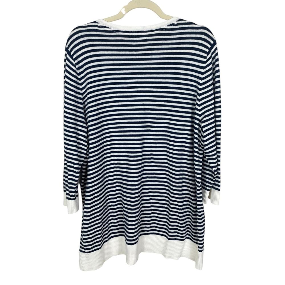 Market & Spruce Leila Split Neck tassel Pullover Sweater Size 2X NEW WITH TAGS - Picture 2 of 8